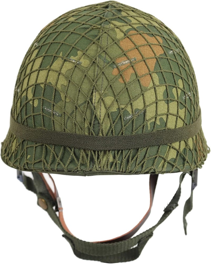ACTJ.M WW2 WWII Vietnam War Era US M1 Combat Helmet with Mitchell Cover 1959 Dated Reproduction - Image 5
